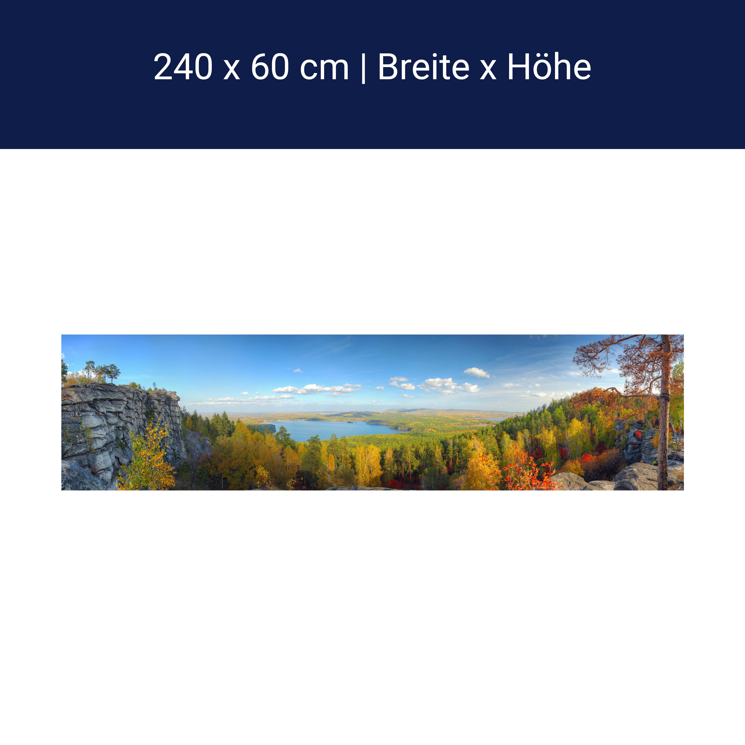 Küchenrückwand Herbstlandschaft mit Bergen und See M0717