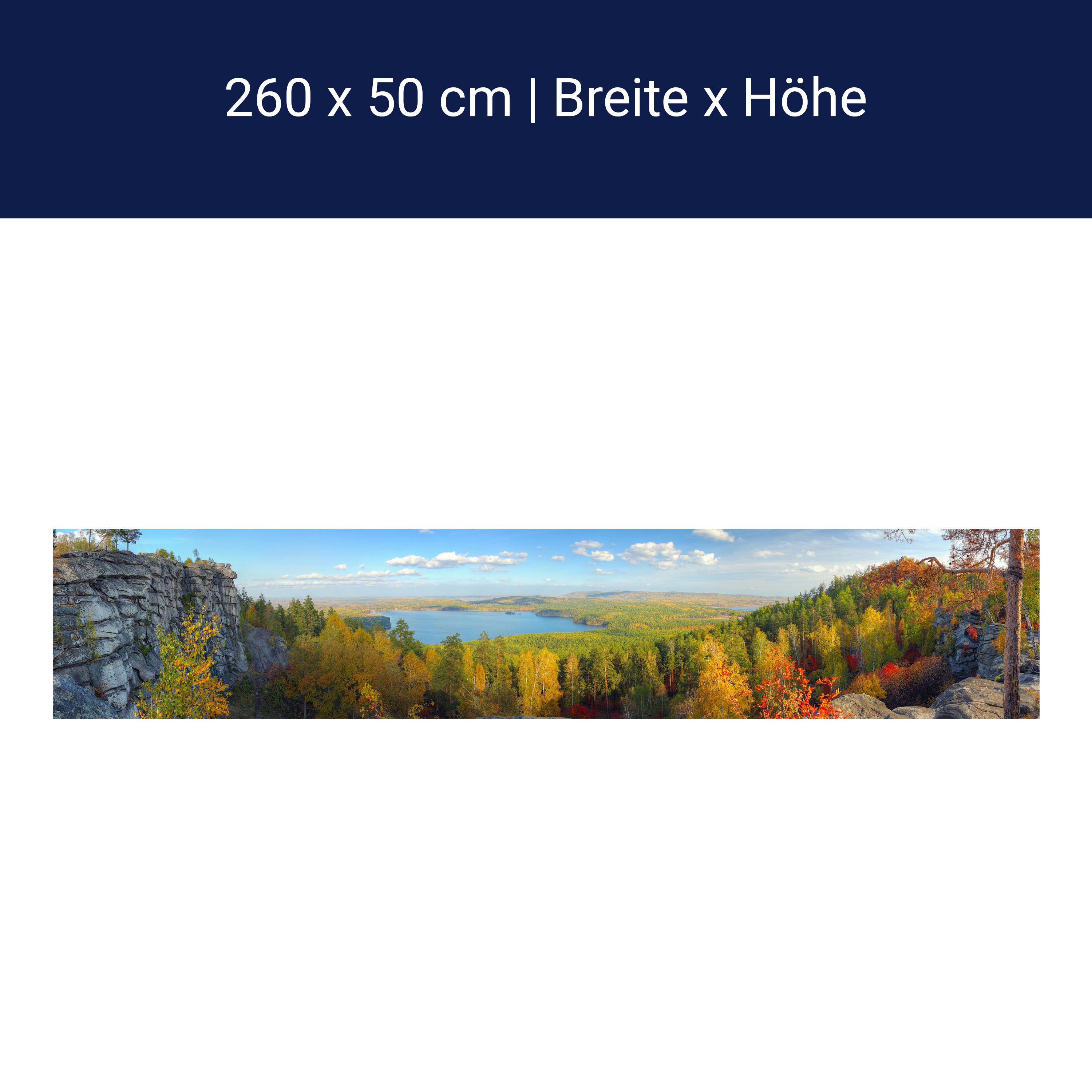 Küchenrückwand Herbstlandschaft mit Bergen und See M0717