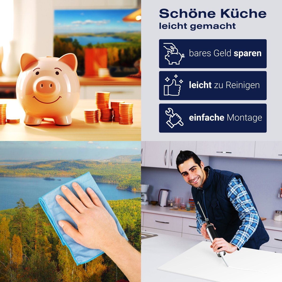 Küchenrückwand Herbstlandschaft mit Bergen und See M0717 entdecken - Bild 7 Küchenrückwand Herbstlandschaft mit Bergen und See M0717 entdecken - Bild 7