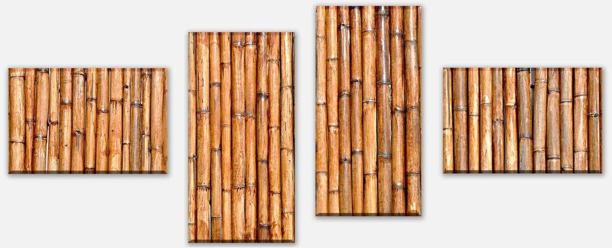 Leinwandbild Mehrteiler Trockenes Bambusholz M0721 Leinwandbild Mehrteiler Trockenes Bambusholz M0721