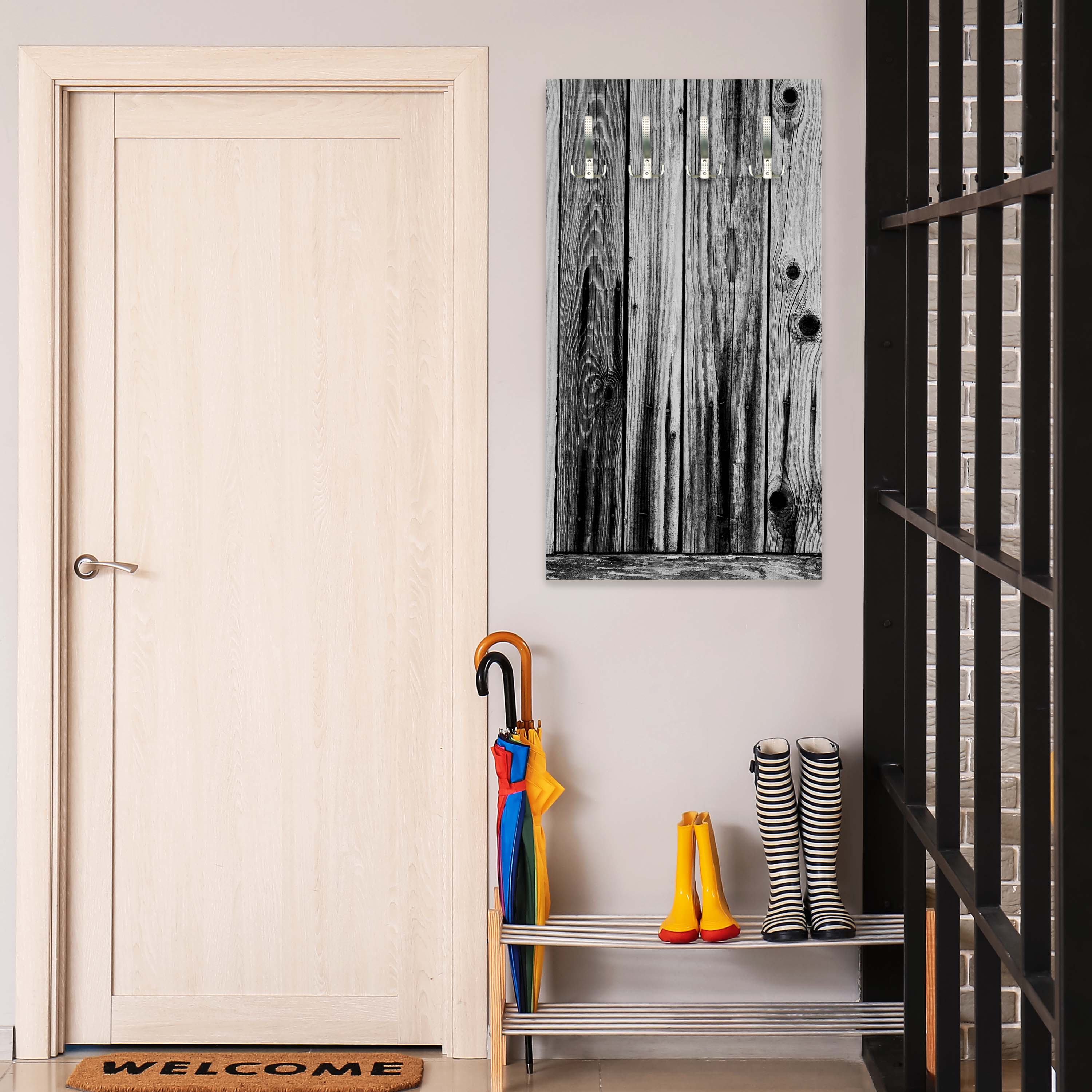 Garderobe Grunge Holzbretter M0723 entdecken - Bild 2 Garderobe Grunge Holzbretter M0723 entdecken - Bild 2