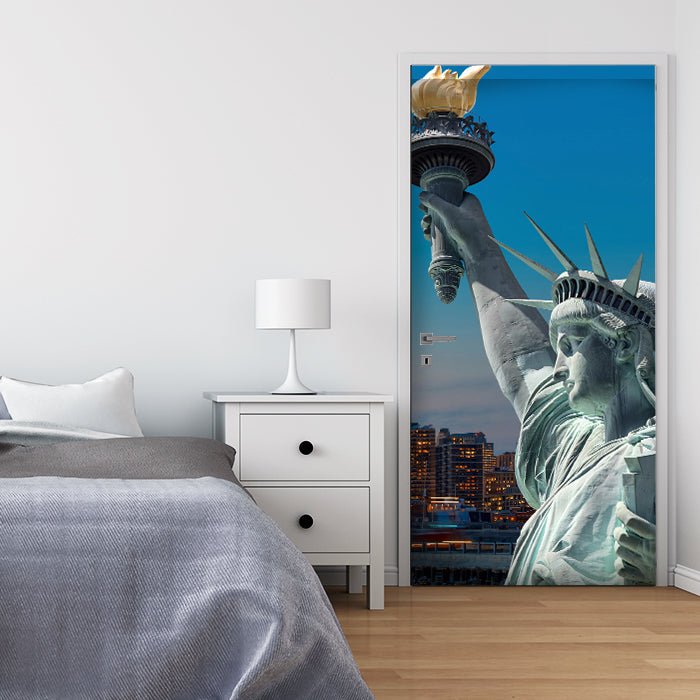 Türtapete New York Skyline Freiheitsstatue M0726 - Bild 1