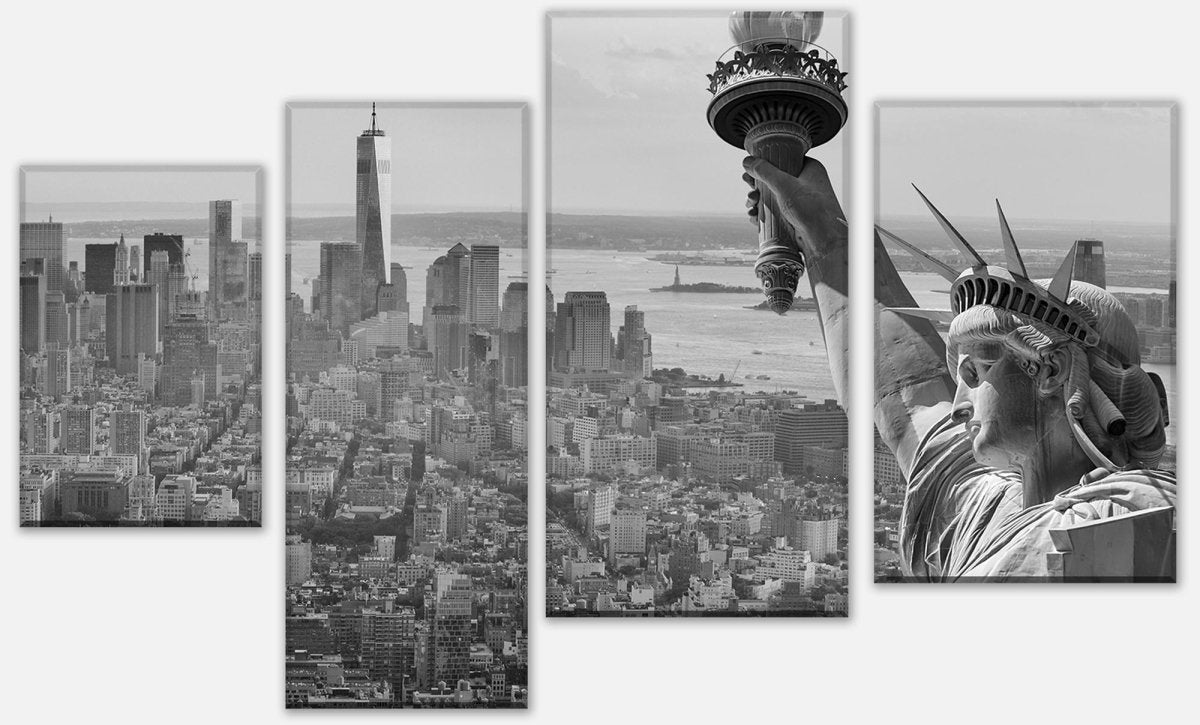 Leinwandbild Mehrteiler Manhattan Liberty Statue M0727 Leinwandbild Mehrteiler Manhattan Liberty Statue M0727