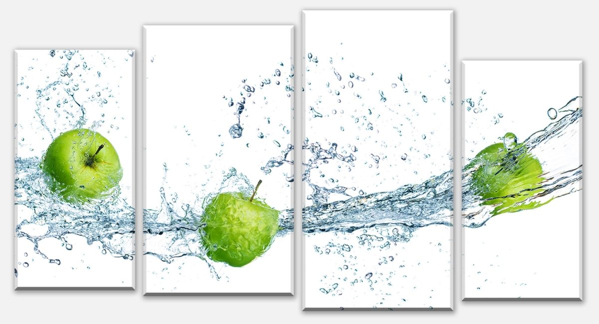 Leinwandbild Mehrteiler grüner Apfel M0736 Leinwandbild Mehrteiler grüner Apfel M0736