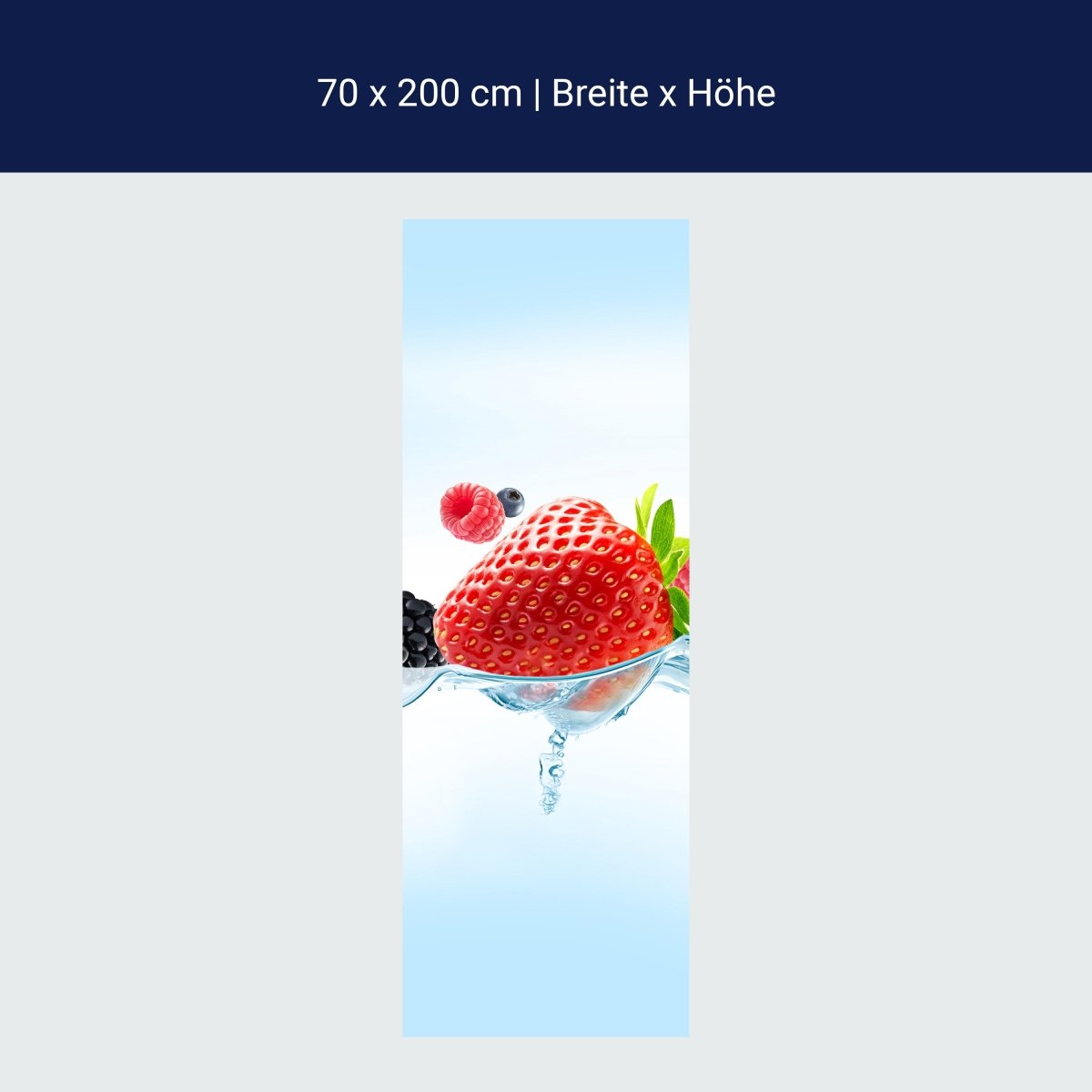 Duschwand Close up Blick frische Beeren M0737 Duschwand Close up Blick frische Beeren M0737
