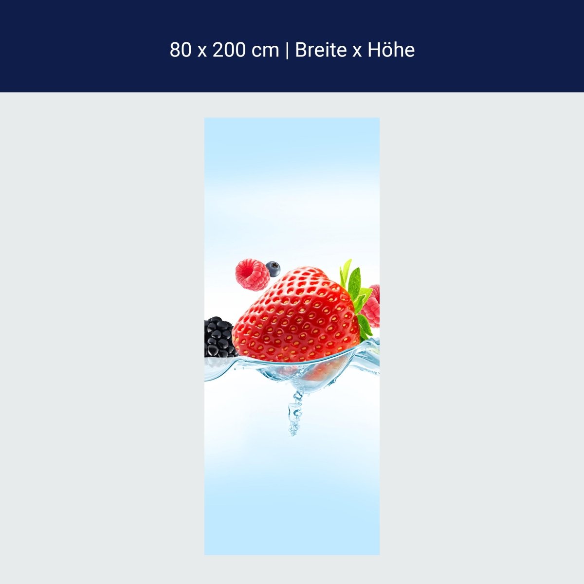 Duschwand Close up Blick frische Beeren M0737 Duschwand Close up Blick frische Beeren M0737