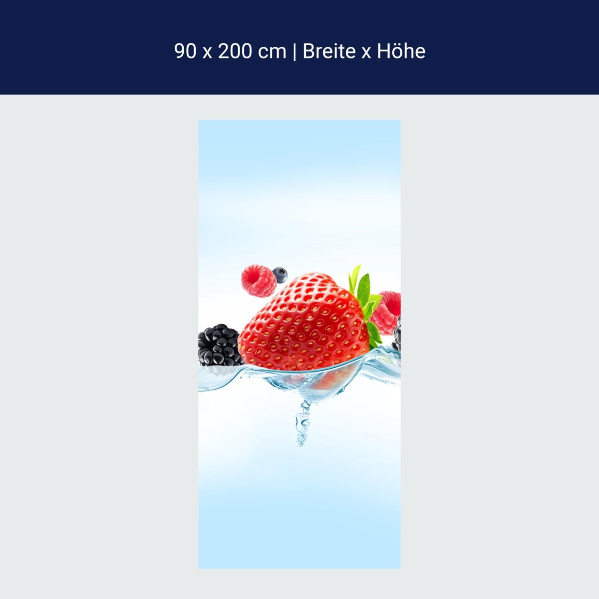 Duschwand Close up Blick frische Beeren M0737 Duschwand Close up Blick frische Beeren M0737