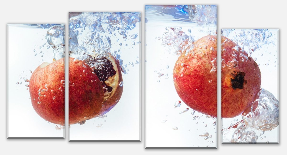 Leinwandbild Mehrteiler Granatapfel im Wasser M0738 Leinwandbild Mehrteiler Granatapfel im Wasser M0738