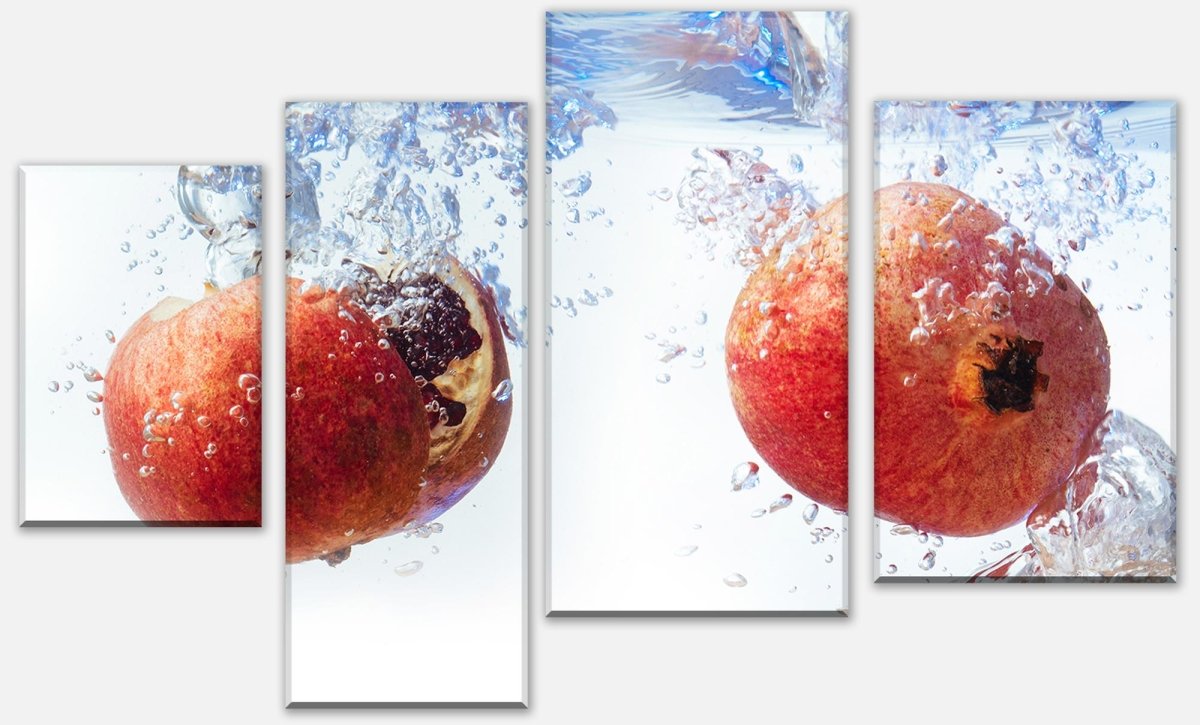Leinwandbild Mehrteiler Granatapfel im Wasser M0738