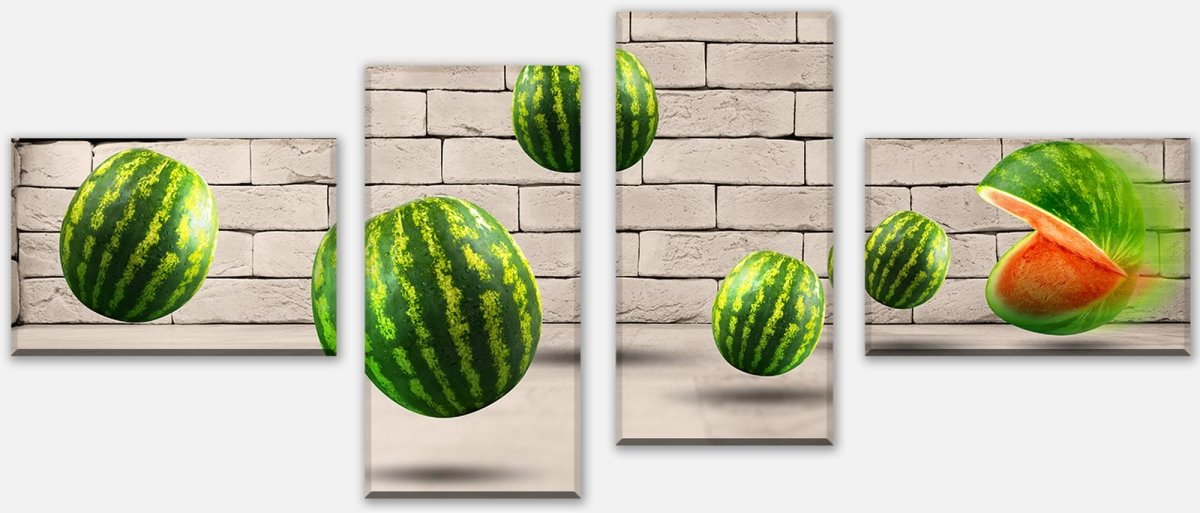Leinwandbild Mehrteiler Pac - Melone M0739 Leinwandbild Mehrteiler Pac - Melone M0739