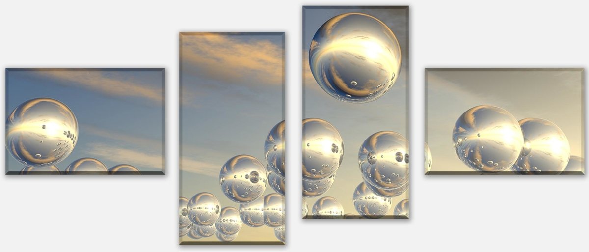 Leinwandbild Mehrteiler Himmel mit futuristischen Sphären M0763 Leinwandbild Mehrteiler Himmel mit futuristischen Sphären M0763