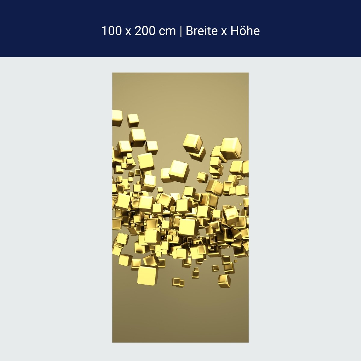 Duschwand Golden Cubes Hintergrund M0765