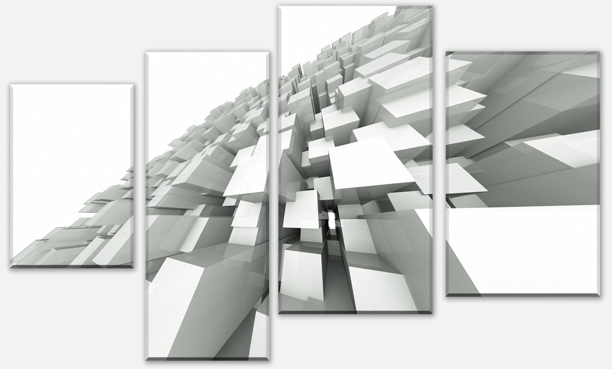 Leinwandbild Mehrteiler 3D-Hintergrund mit quadratischen Strukturen M0766 Leinwandbild Mehrteiler 3D-Hintergrund mit quadratischen Strukturen M0766