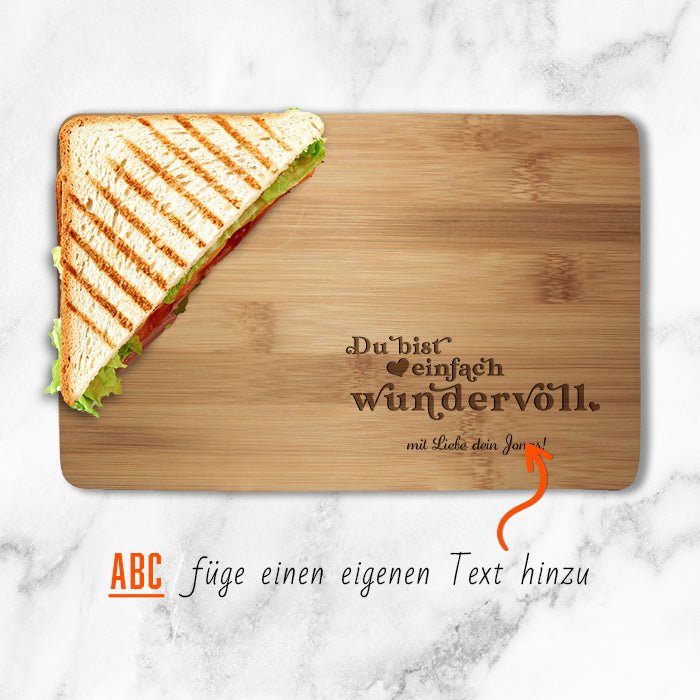 Frühstücksbrettchen, Du bist wundervoll M0782 - Bild 2 Frühstücksbrettchen, Du bist wundervoll M0782 - Bild 2