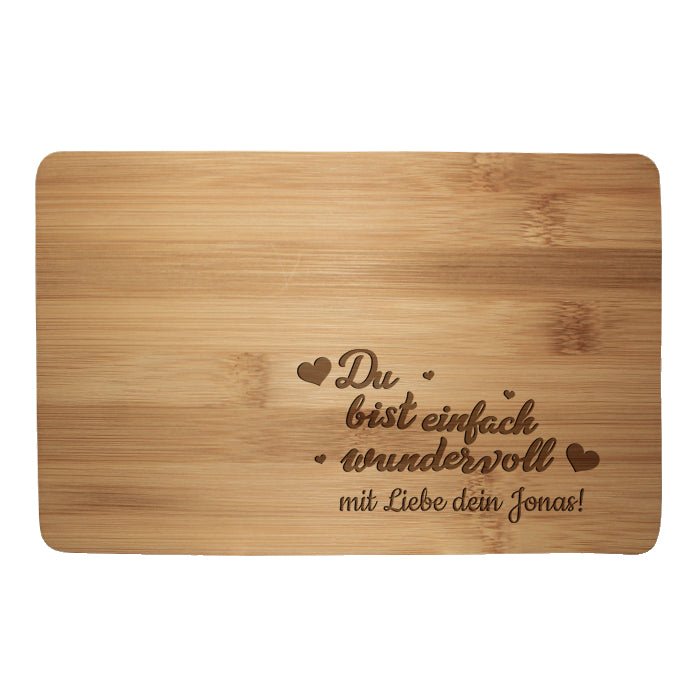 Frühstücksbrettchen Du bist wundervoll M0783 - Bild 1 Frühstücksbrettchen Du bist wundervoll M0783 - Bild 1