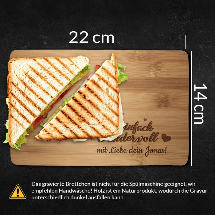 Frühstücksbrettchen Du bist wundervoll M0783 - Bild 4 Frühstücksbrettchen Du bist wundervoll M0783 - Bild 4