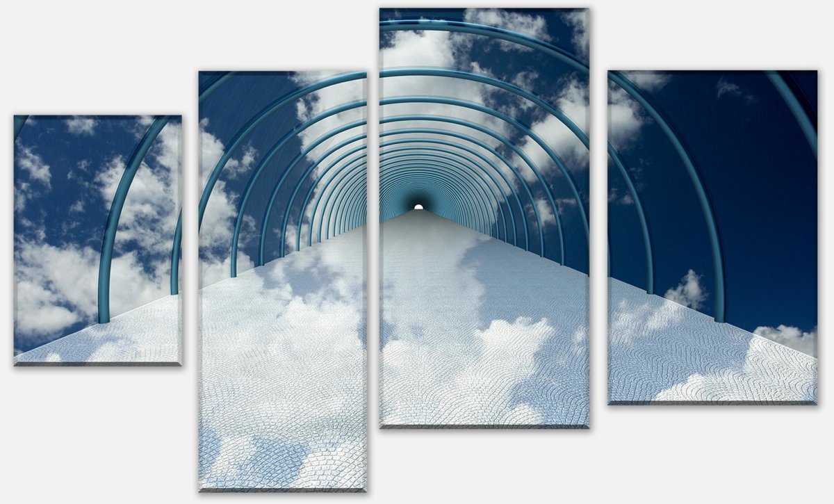 Leinwandbild Mehrteiler Tunnel in Wolken M0784 Leinwandbild Mehrteiler Tunnel in Wolken M0784