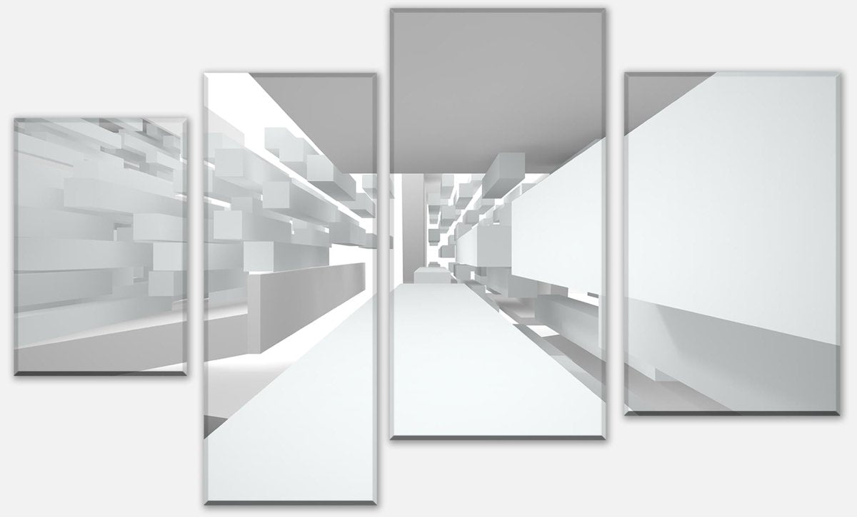 Leinwandbild Mehrteiler Abstrakte weiße Architektur M0787 Leinwandbild Mehrteiler Abstrakte weiße Architektur M0787