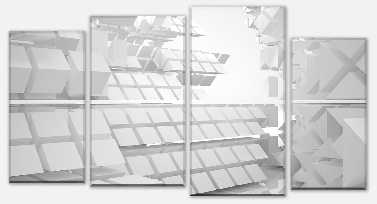 Leinwandbild Mehrteiler verrückte Architektur weißer Hintergrund M0791 Leinwandbild Mehrteiler verrückte Architektur weißer Hintergrund M0791