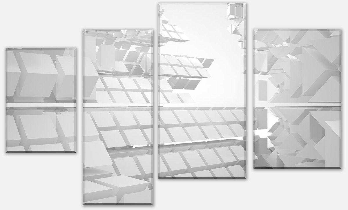 Leinwandbild Mehrteiler verrückte Architektur weißer Hintergrund M0791 Leinwandbild Mehrteiler verrückte Architektur weißer Hintergrund M0791