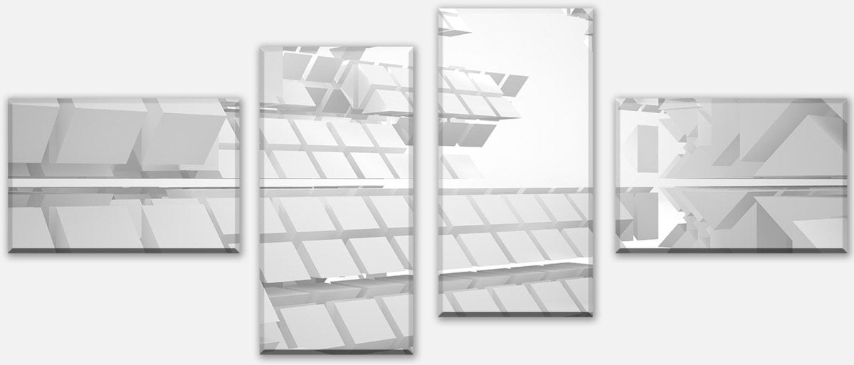 Leinwandbild Mehrteiler verrückte Architektur weißer Hintergrund M0791 Leinwandbild Mehrteiler verrückte Architektur weißer Hintergrund M0791