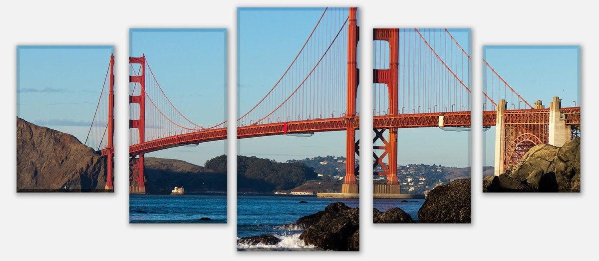 Leinwandbild Mehrteiler Golden Gate Bridge M0805 entdecken - Bild 1