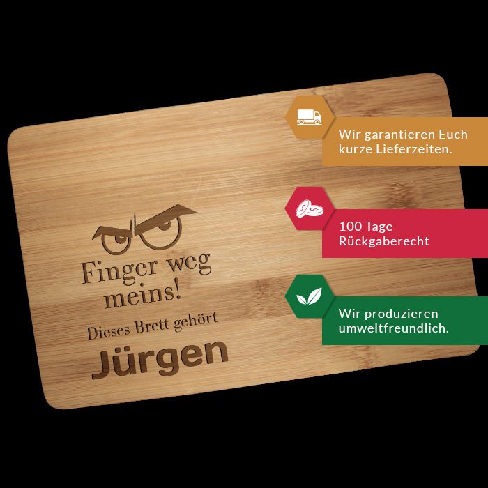 Frühstücksbrettchen Spruch Finger weg M0807 - Bild 3 Frühstücksbrettchen Spruch Finger weg M0807 - Bild 3