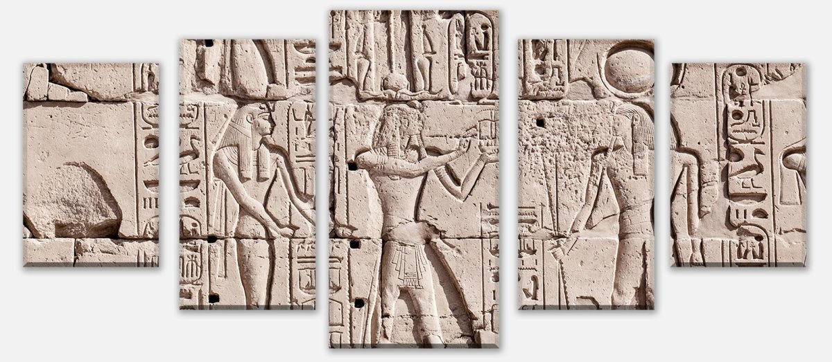 Leinwandbild Mehrteiler Hieroglyphenschnitzereien an der Wand M0817 entdecken - Bild 1 Leinwandbild Mehrteiler Hieroglyphenschnitzereien an der Wand M0817 entdecken - Bild 1