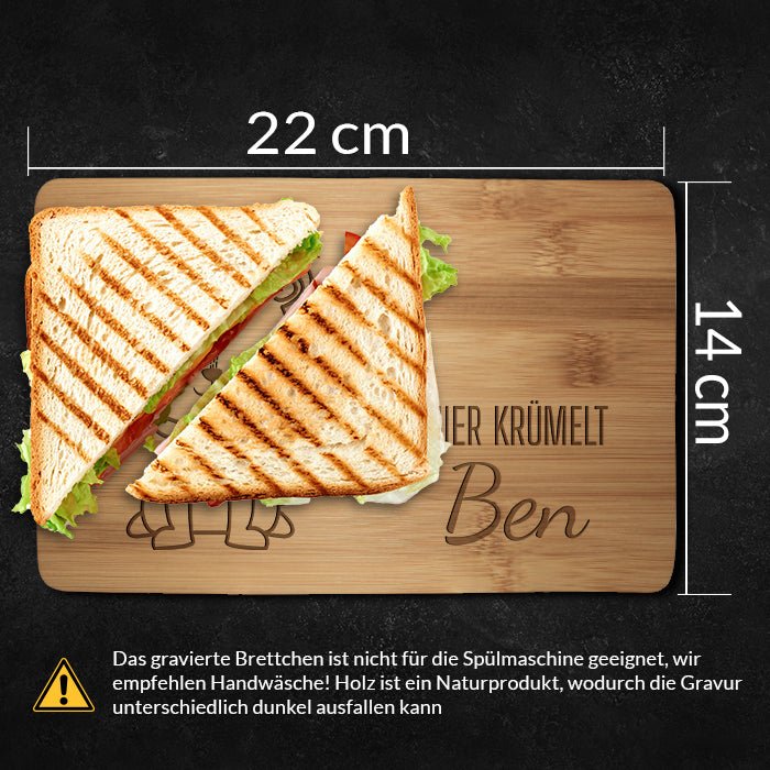 Frühstücksbrettchen Löwe, hier krümelt M0823 - Bild 4 Frühstücksbrettchen Löwe, hier krümelt M0823 - Bild 4