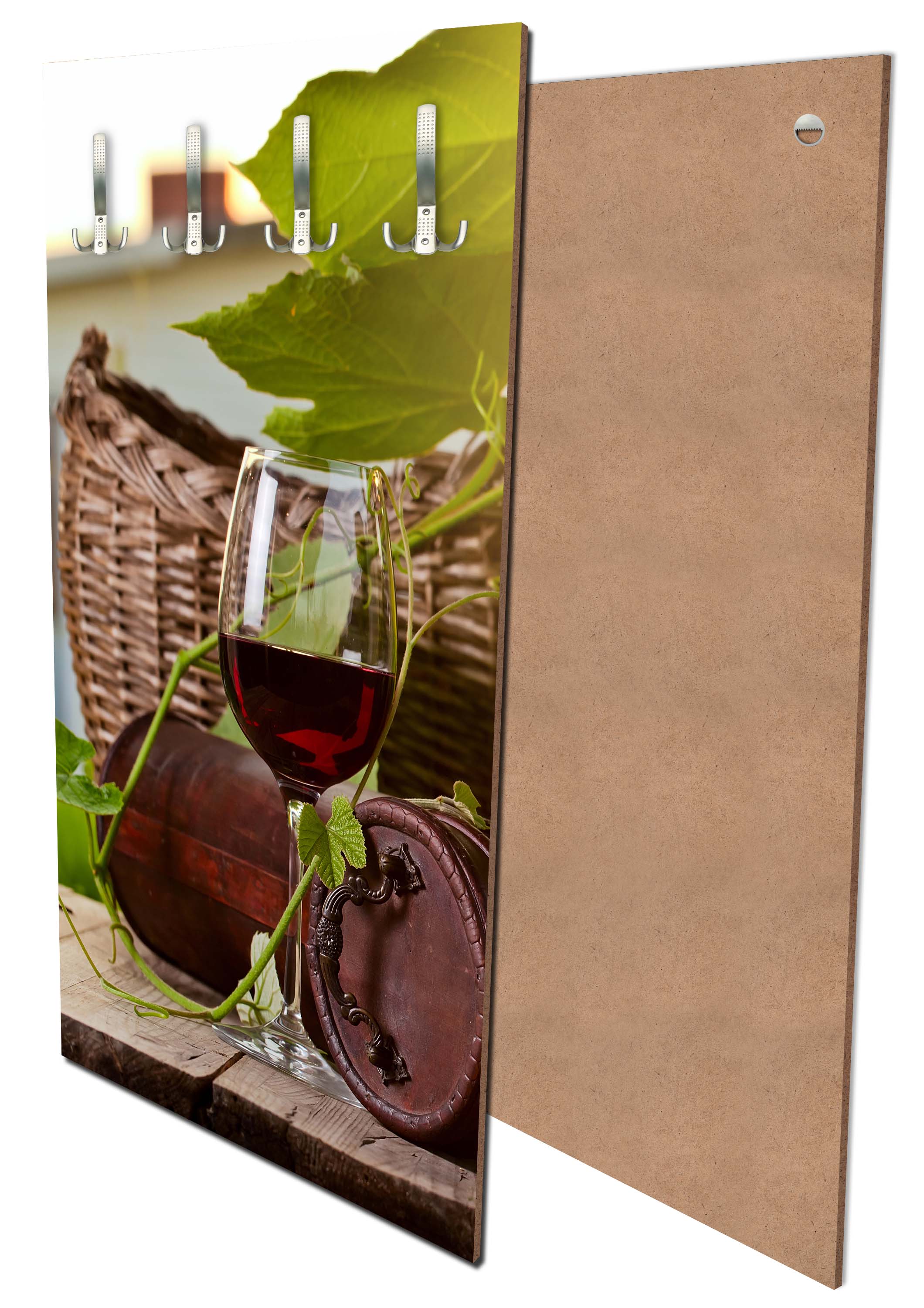 Garderobe Flasche und Glas mit Rotwein M0831 entdecken - Bild 1