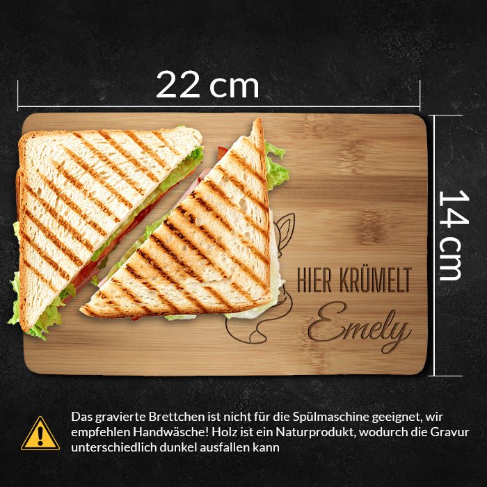 Frühstücksbrettchen Fuchs, hier krümelt M0837 - Bild 4 Frühstücksbrettchen Fuchs, hier krümelt M0837 - Bild 4