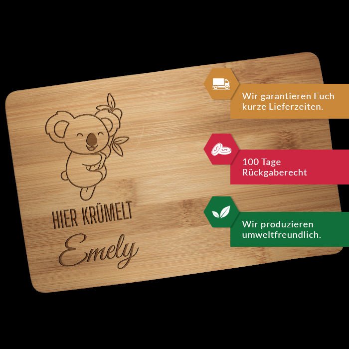 Frühstücksbrettchen Koala, hier krümelt M0838 - Bild 3 Frühstücksbrettchen Koala, hier krümelt M0838 - Bild 3