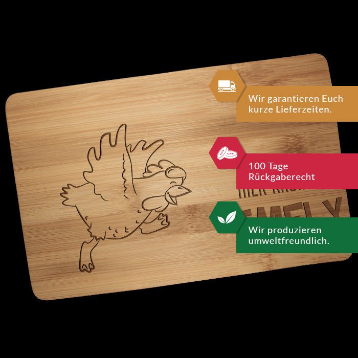 Frühstücksbrettchen Huhn, hier krümelt M0843 - Bild 3 Frühstücksbrettchen Huhn, hier krümelt M0843 - Bild 3