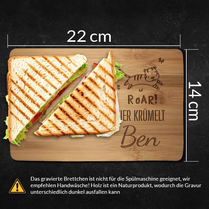 Frühstücksbrettchen Tiger, hier krümelt M0844 - Bild 4 Frühstücksbrettchen Tiger, hier krümelt M0844 - Bild 4