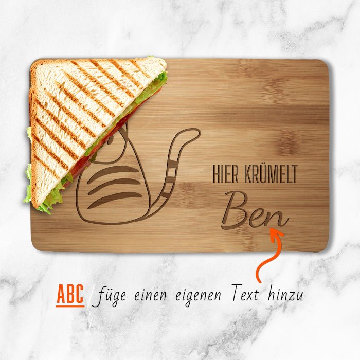 Frühstücksbrettchen Tiger, hier krümelt M0845 - Bild 2 Frühstücksbrettchen Tiger, hier krümelt M0845 - Bild 2