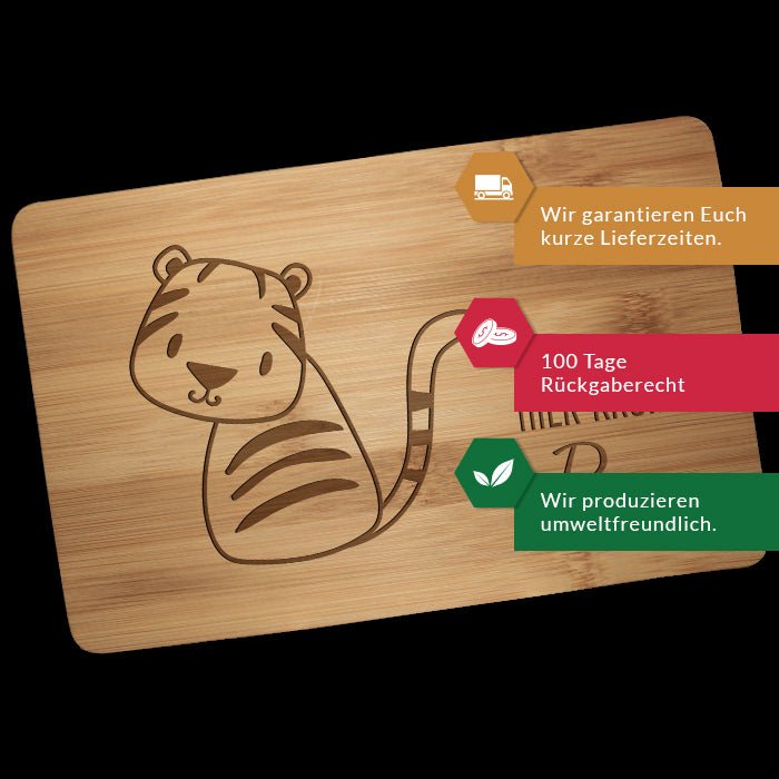 Frühstücksbrettchen Tiger, hier krümelt M0845 - Bild 3 Frühstücksbrettchen Tiger, hier krümelt M0845 - Bild 3