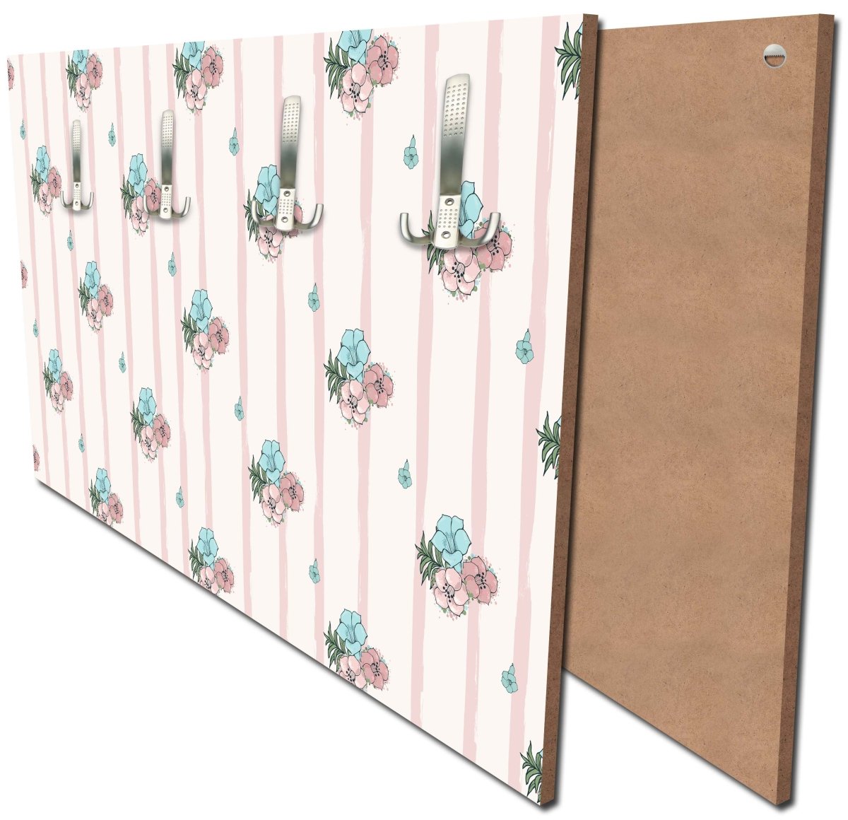 Garderobe Exotische rosa und blaue Blumen M0864