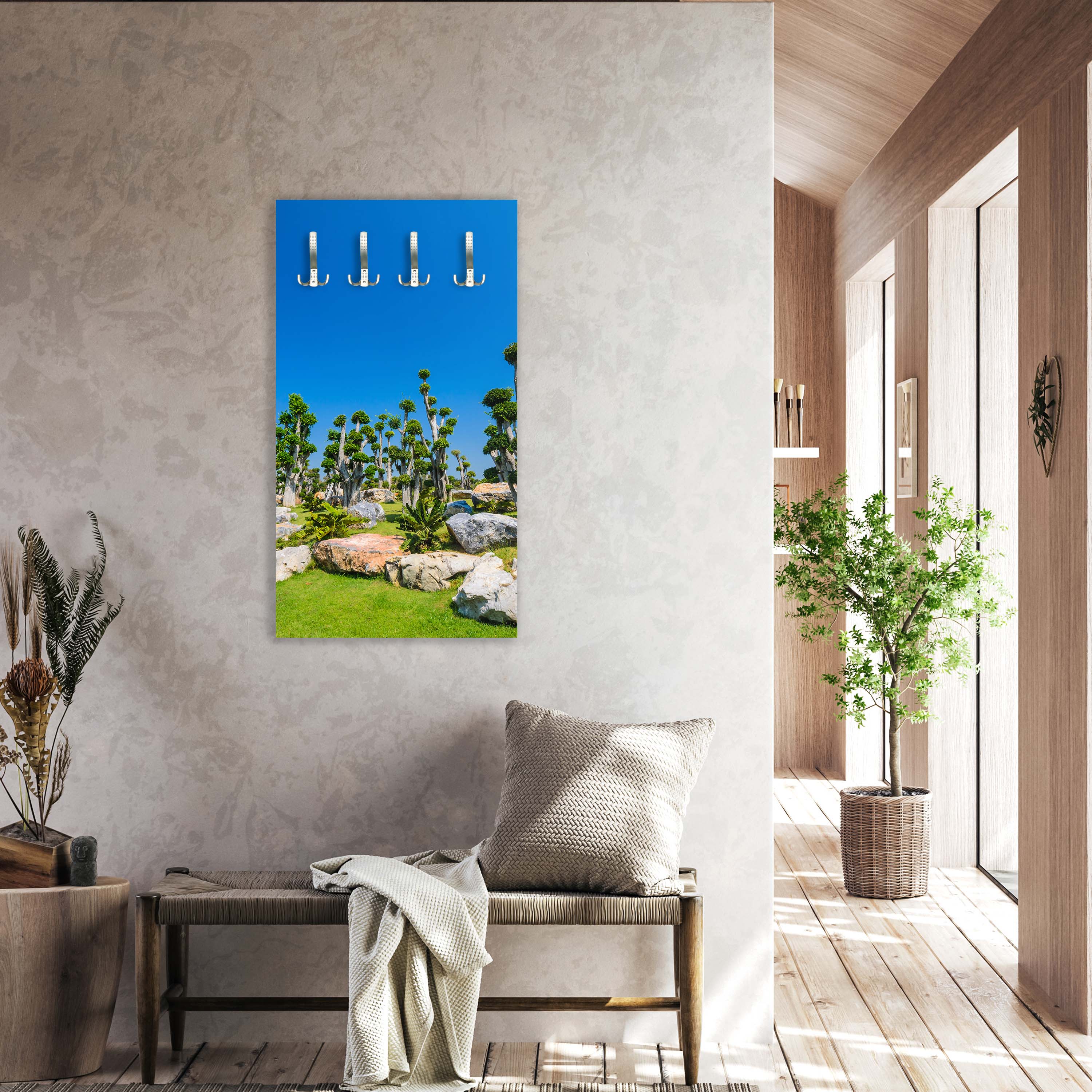 Garderobe Bäume und Felsen im Garten M0886 entdecken - Bild 2 Garderobe Bäume und Felsen im Garten M0886 entdecken - Bild 2