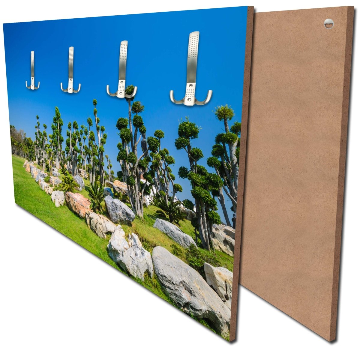 Garderobe Bäume und Felsen im Garten M0886 Garderobe Bäume und Felsen im Garten M0886