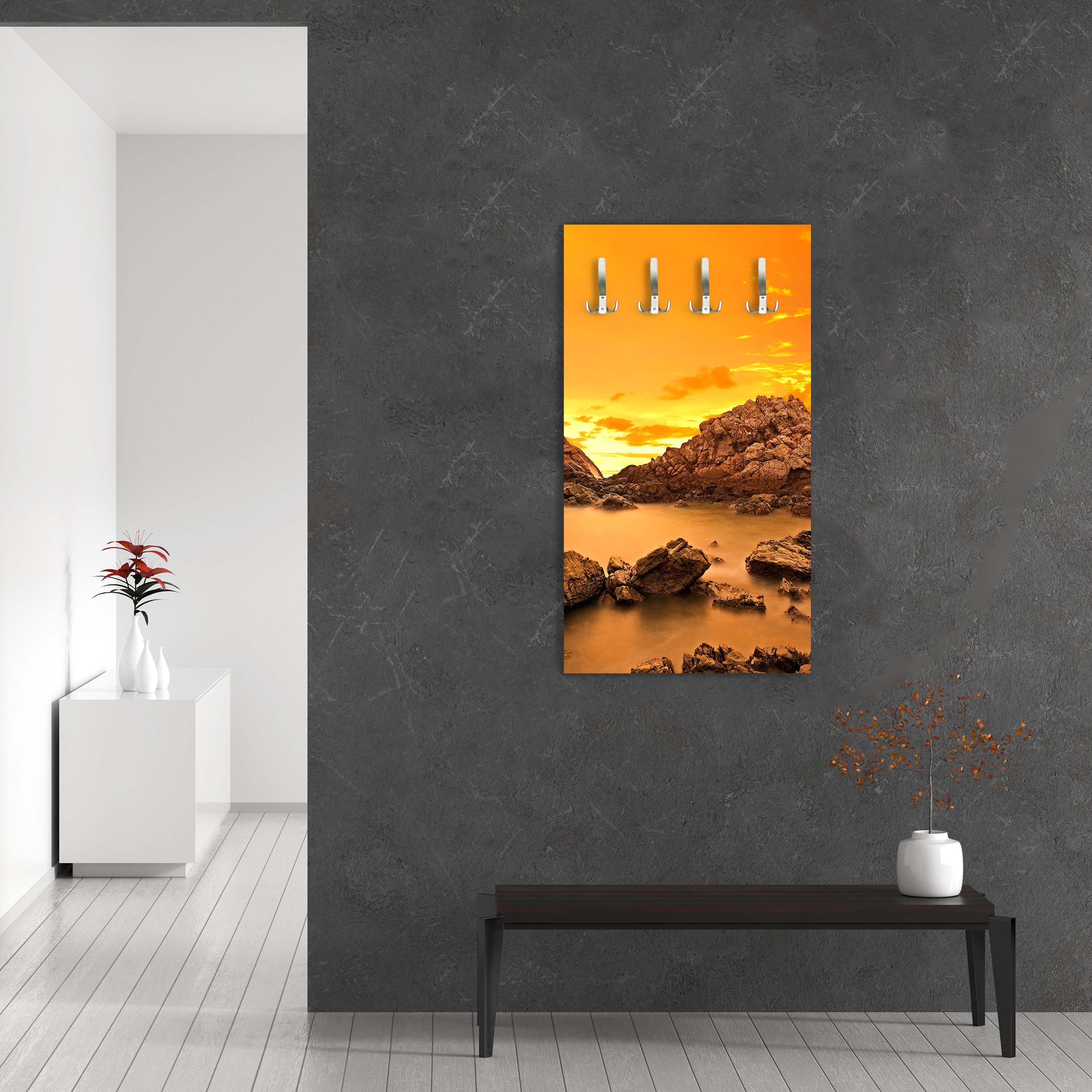 Garderobe Bunter Himmel und Gruppe von Felsen M0893 entdecken - Bild 5 Garderobe Bunter Himmel und Gruppe von Felsen M0893 entdecken - Bild 5