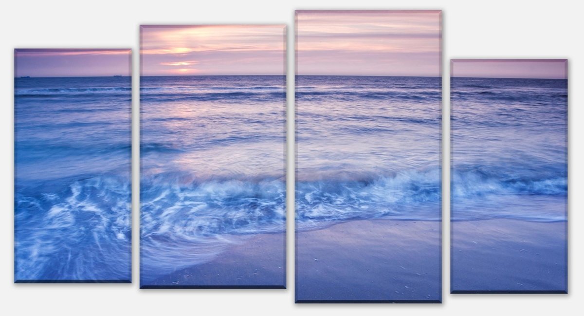 Leinwandbild Mehrteiler Strand Wellen bei Sonnenuntergang M0895 Leinwandbild Mehrteiler Strand Wellen bei Sonnenuntergang M0895