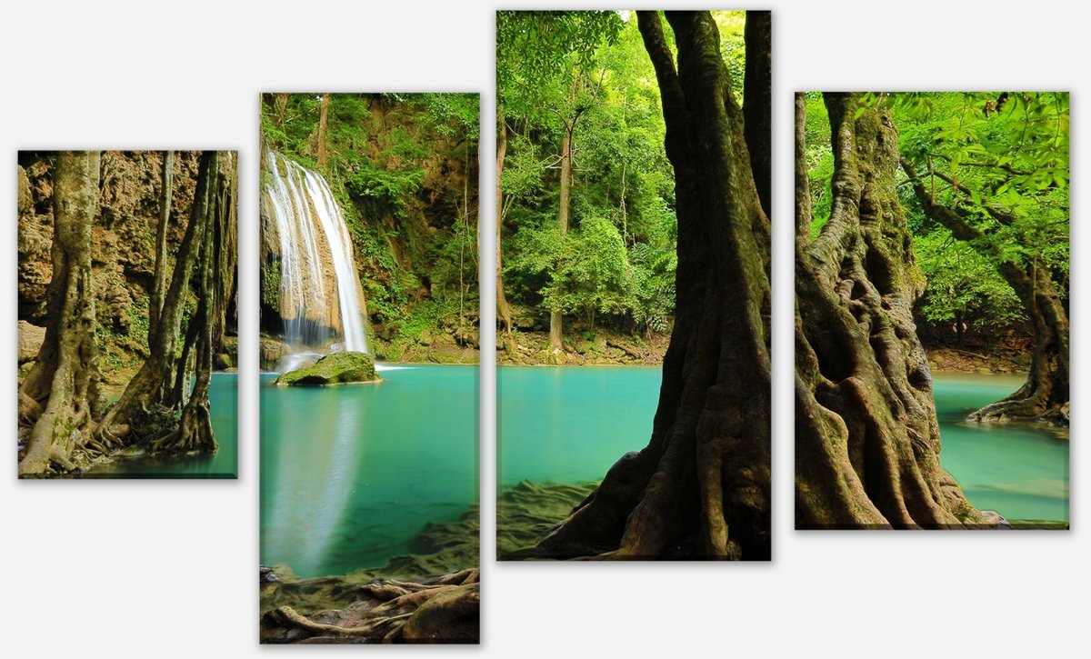 Leinwandbild Mehrteiler Ruhige Landschaft von Thailand mit einem Wasserfall M0901 Leinwandbild Mehrteiler Ruhige Landschaft von Thailand mit einem Wasserfall M0901
