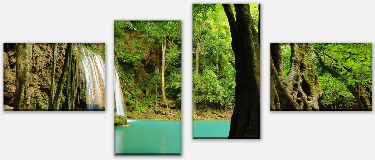 Leinwandbild Mehrteiler Ruhige Landschaft von Thailand mit einem Wasserfall M0901 Leinwandbild Mehrteiler Ruhige Landschaft von Thailand mit einem Wasserfall M0901