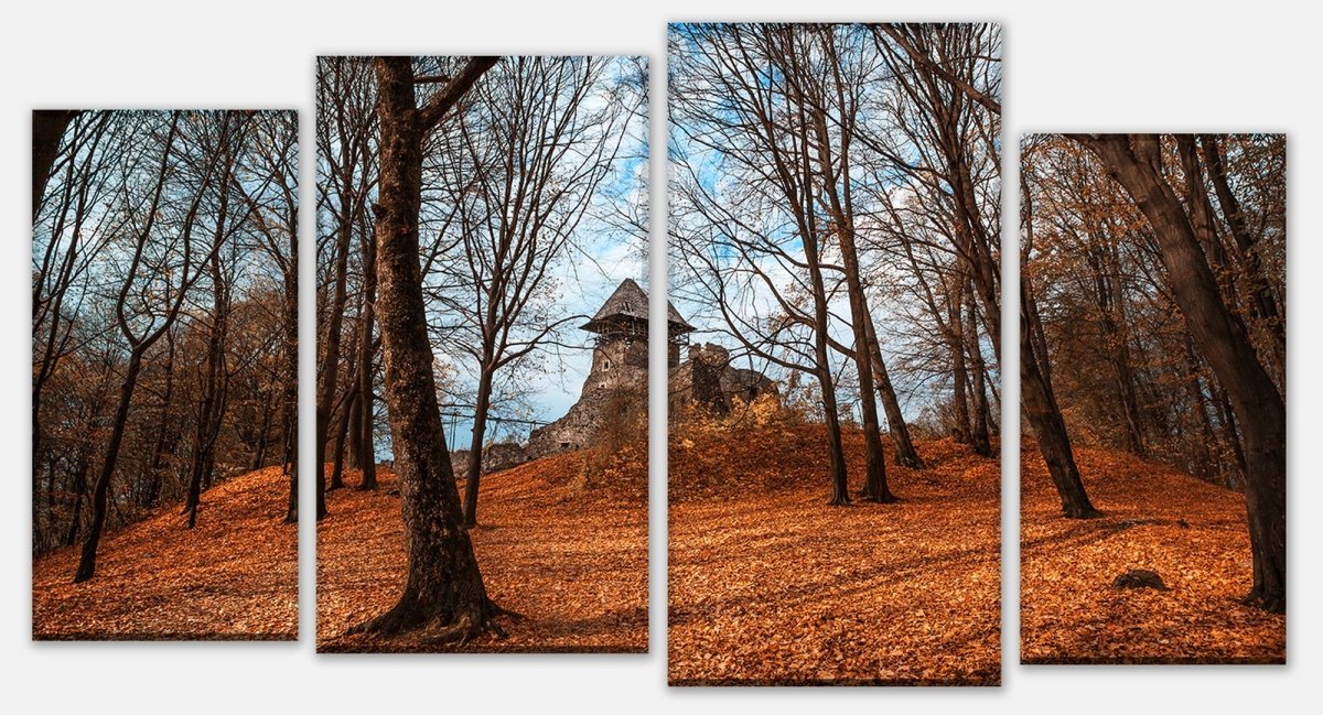 Leinwandbild Mehrteiler Alte Burg im Herbst. Ukraine M0905 Leinwandbild Mehrteiler Alte Burg im Herbst. Ukraine M0905