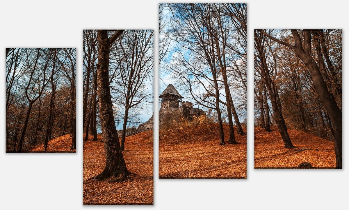 Leinwandbild Mehrteiler Alte Burg im Herbst. Ukraine M0905 Leinwandbild Mehrteiler Alte Burg im Herbst. Ukraine M0905