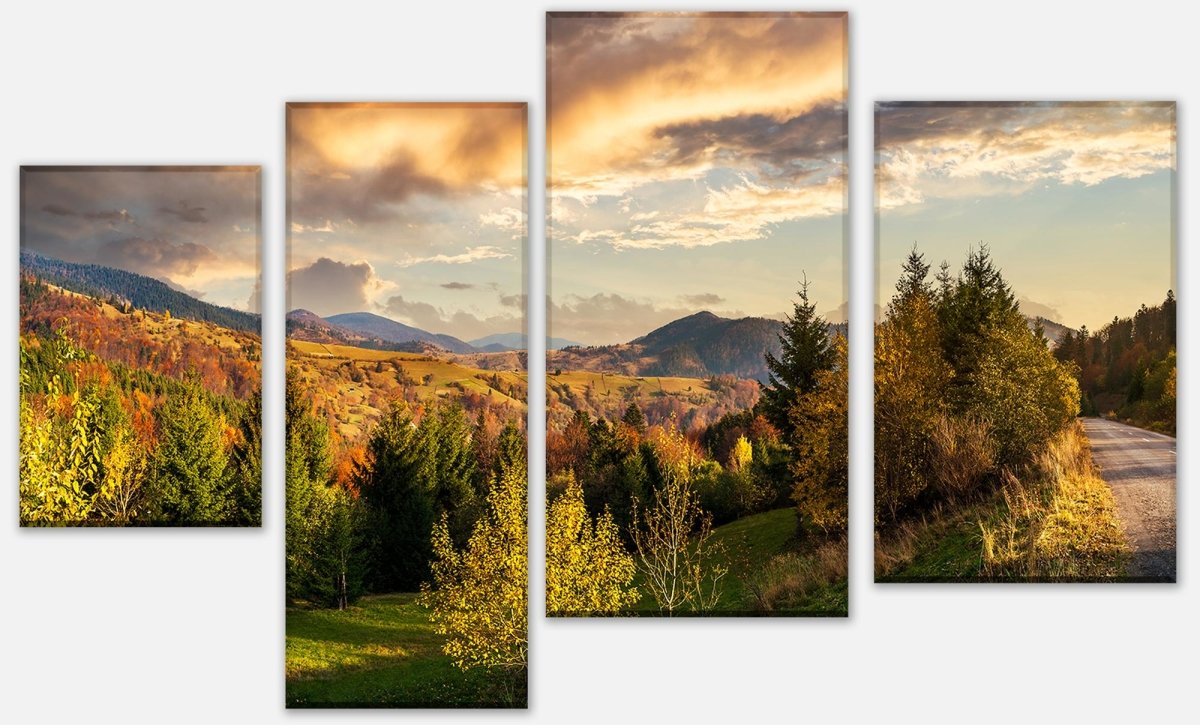 Leinwandbild Mehrteiler Hang des Gebirgszuges mit Nadelwald M0908 Leinwandbild Mehrteiler Hang des Gebirgszuges mit Nadelwald M0908