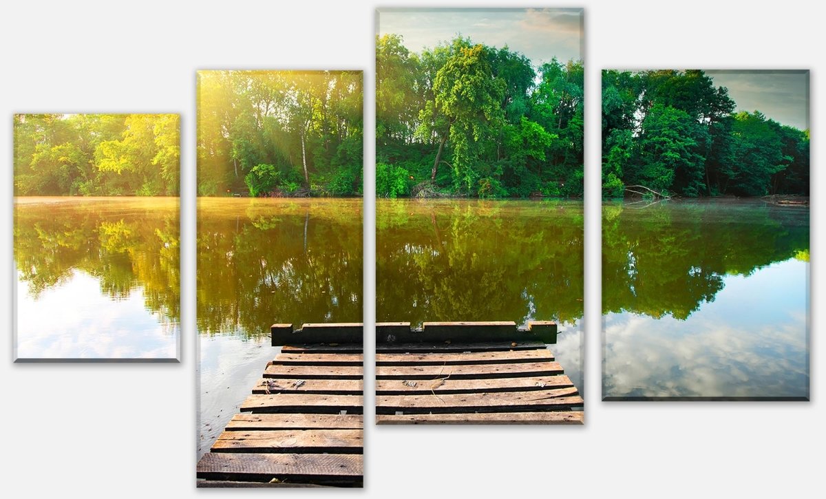 Leinwandbild Mehrteiler Angeln Pier M0911 Leinwandbild Mehrteiler Angeln Pier M0911