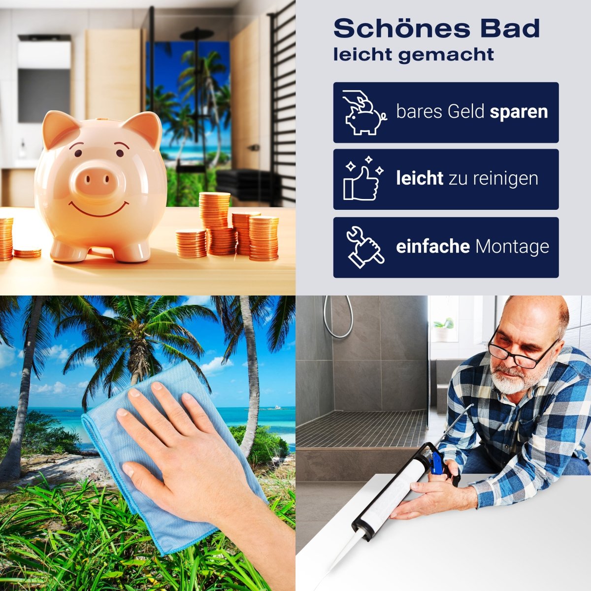 Duschwand Palmen an einem tropischen Strand M0914 entdecken - Bild 7 Duschwand Palmen an einem tropischen Strand M0914 entdecken - Bild 7