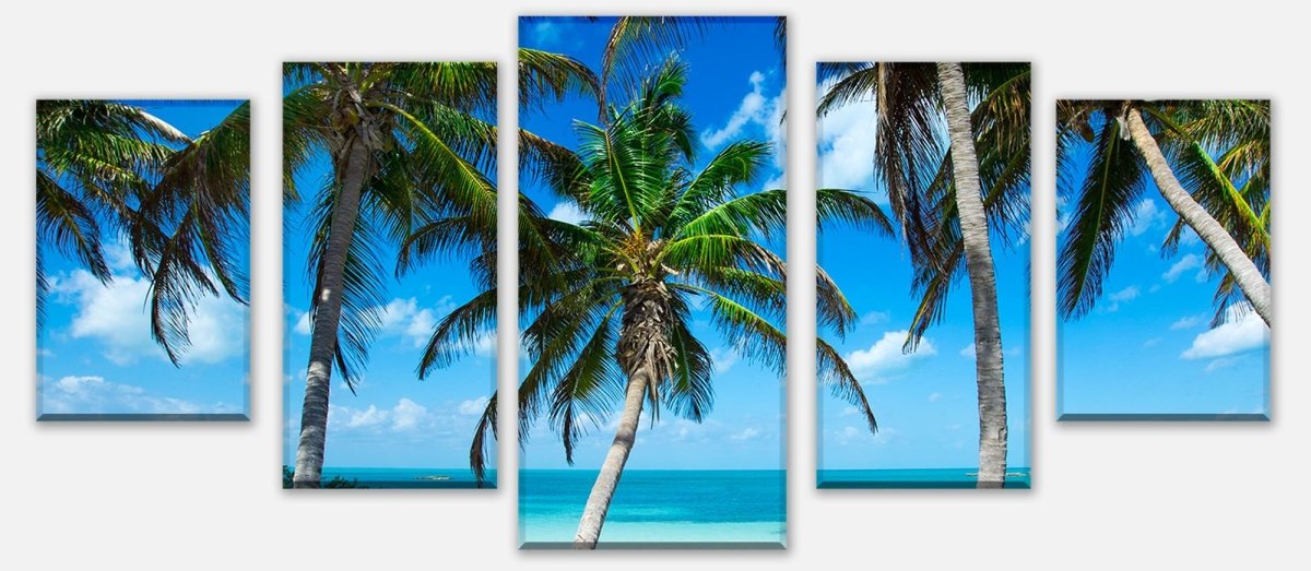Leinwandbild Mehrteiler Palmen an einem tropischen Strand M0914 entdecken - Bild 1