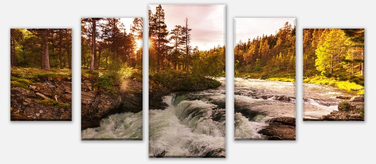 Leinwandbild Mehrteiler Fluss in Norwegen M0916 entdecken - Bild 1 Leinwandbild Mehrteiler Fluss in Norwegen M0916 entdecken - Bild 1